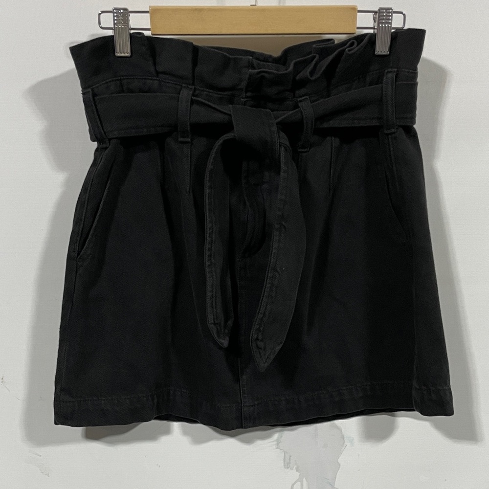 Joe's Jeans Black Paperbag Waist Jean Shorts